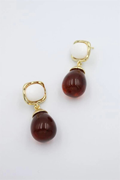 HarmonyAura Drop Earrings - Brown