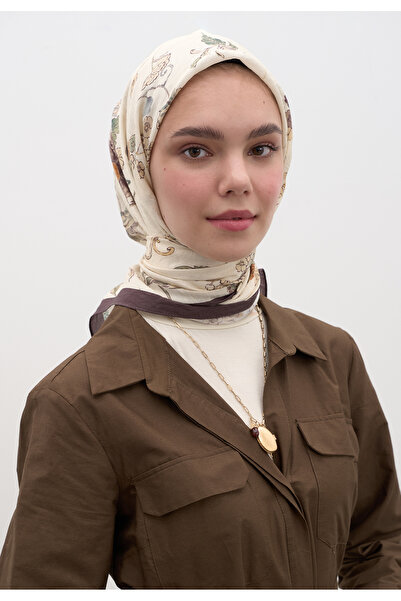 Fresh Jenephie Desen Cotton Viscose Scarf Mink