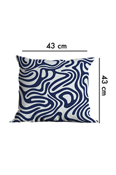 Belle Benoit 6-пакет синьо-білих декоративних двосторонніх цифрових принтів, наволочки, чохли для подушок, на блискавці