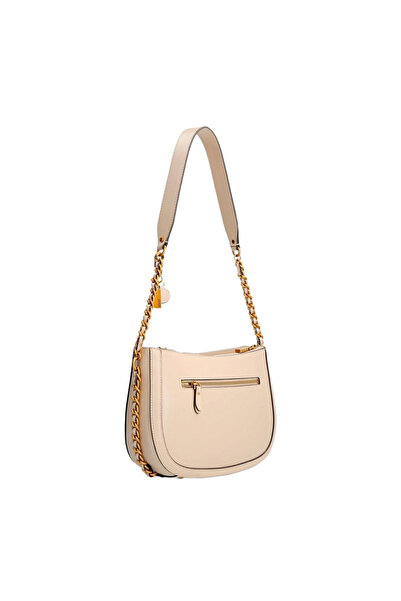 Guess Women's Beige Polyurethane Postbag with Chain Handle