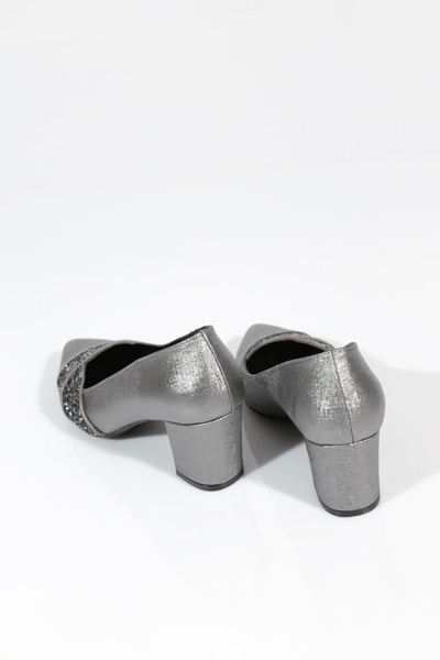 DGN Dg K641 Kadin Taşli Kalin Topuklu Ayakkabı