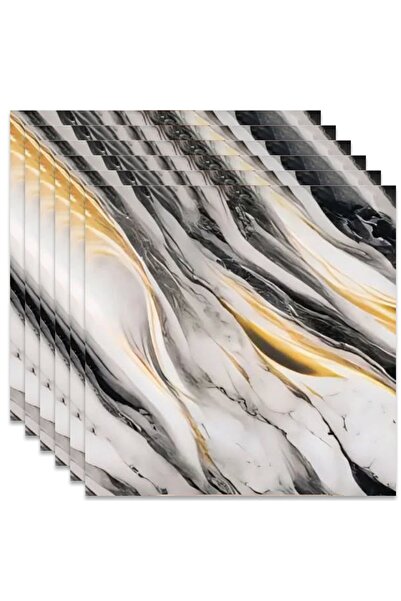 HOZRO Set 20 x Placi imitatie Marmura autoadezive HOZRO, Model premium, pentr...