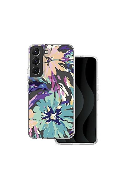 Sybero Carcasă cu imprimeu floral pentru Samsung Galaxy S22 (Splash, multicol...