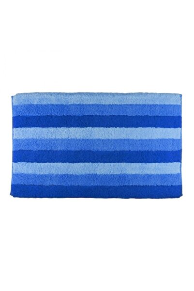 SANIPLAST bathroom mat - Lines model, blue-Avio color, 55 x 90 cm