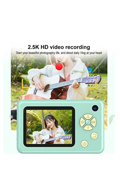 Generic كاميرا صغيرة قابلة لإعادة الشحن بدقة 8K للطلاب، كاميرا رقمية للأطفال والبنات والأولاد