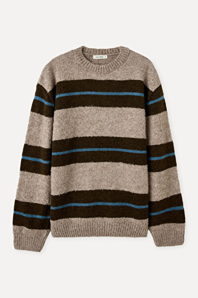 Mudo LOOSE FIT ÇİZGİLİ YÜN KARIŞIMLI KAZAK