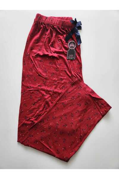 Lady Queen Lycra Ring Viscose Oversize Size Pajama Bottoms 6020