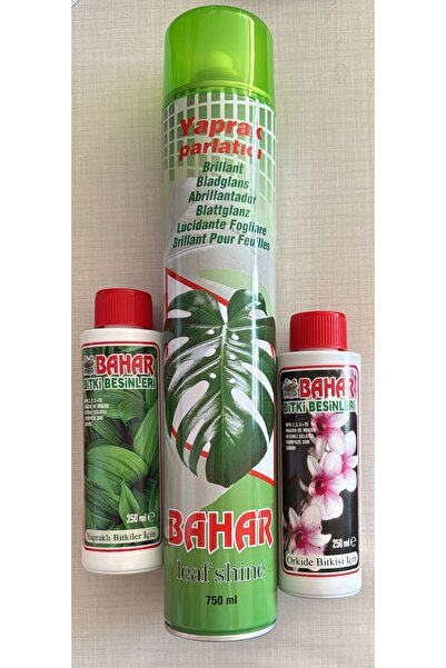 Bahar Yaprak Parlatıcı & Orkide Bitki Besin & Yapraklı Bitkiler Besin 3'lü Av...