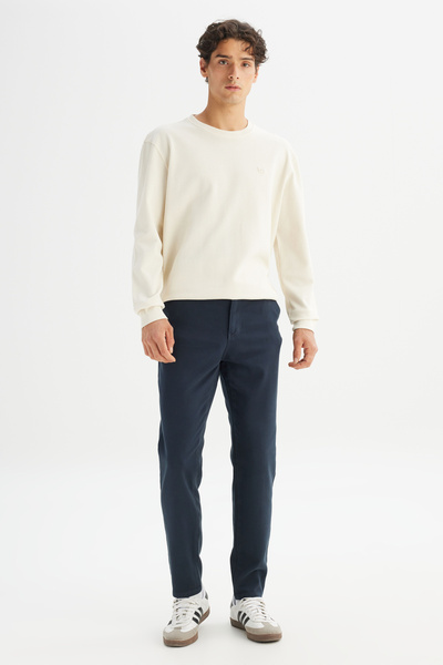 Lee 100% Cotton Regular Fit Regular Cut Crew Neck Patch Logo Black Sweatshirt