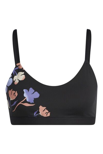 adidas Women's Floral Black Medium Support Sports Bra XS