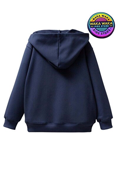 ww waka waka kids store Boy's Navy Blue Varsity League Giants Printed Hooded Sweatshirt