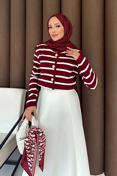 Melike Tatar Striped Knitwear Cardigan 70-2419