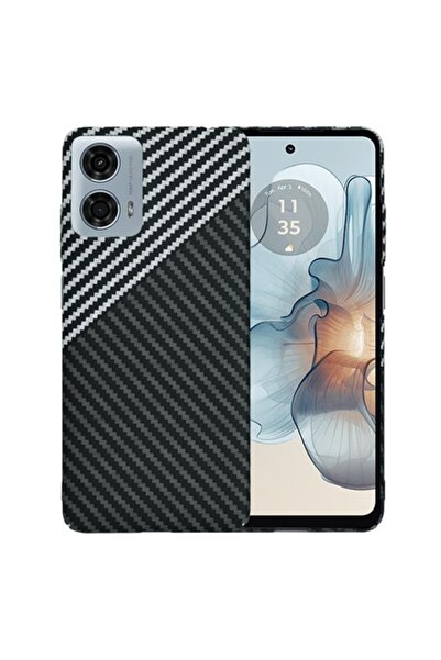 Sybero Husă de protecție pentru Motorola Moto G24 Power (gri metalic Stealth) -