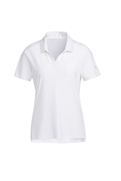 adidas Women's Go-To Primegreen V-Neck Golf Tee, UV 50+ Protection, White, Size L
