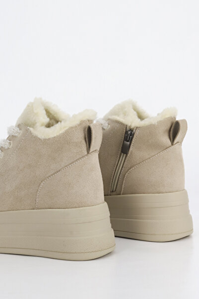 Mamito Ayakkabı FRM 034 Μπότες με λεπτομέρεια από γούνα με κορδόνια