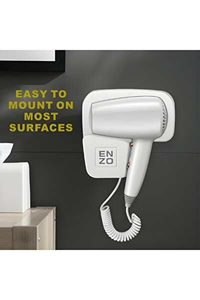 Enzo Professional Enzo EN 6005 Wall Counter Hair Dryer–Hot & Cold Air, 1600W–Ideal for Hotels, Salons & Resident