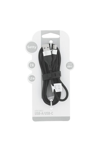 Sybero Setty USB to USB-C Cable 1.2 m 2A KNA-C-1.221 - Black