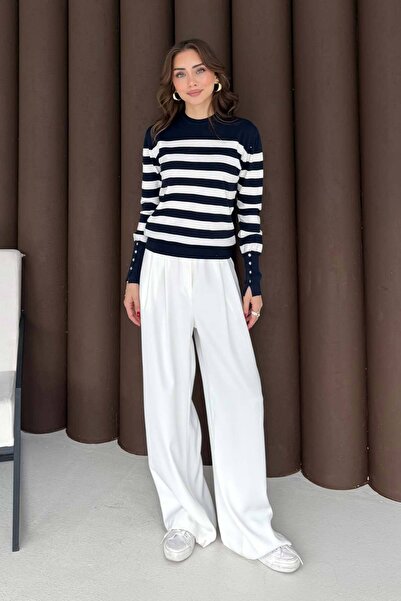 Melike Tatar Striped Short Knit Tunic 70-2472