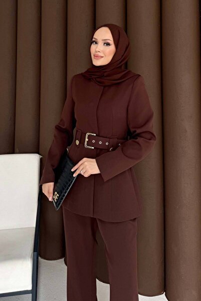 Melike Tatar Belted Jacket Suit 32-3304