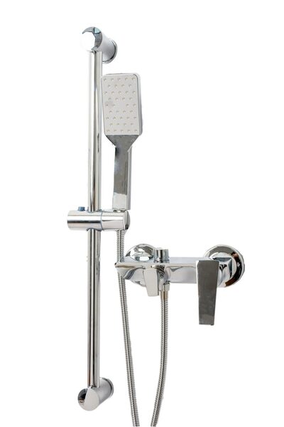 Trendy's Επιτοίχια μπαταρία μπανιέρας με σετ ντους και μπάρα