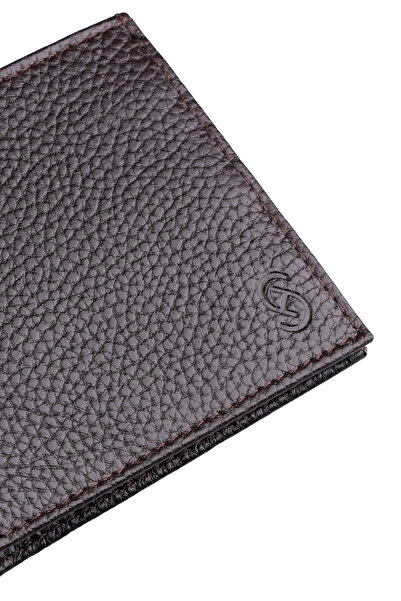 SAYKI Brown 100% Leather Wallet