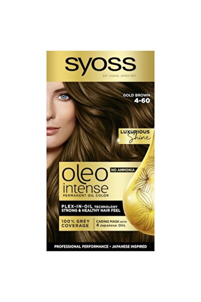 Syoss Vopsea de păr permanentă fără amoniac Color Oleo Intense 4-60 Satin Gol...