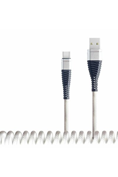 Bibilel Spiral Type-C charging/data cable - Bibilel, 1.2 m, White (BBL939)