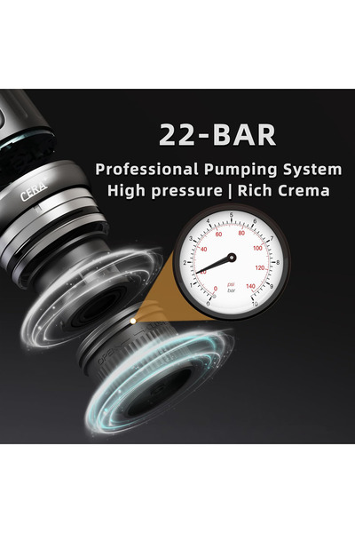 Generic Portable Electric Espresso Machine 13500mAh Rechargeable, 22-Bar Pressure, USB-C Charging