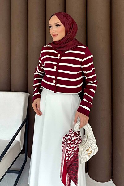 Melike Tatar Striped Knitwear Cardigan 70-2419