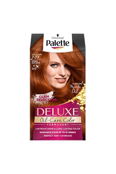 Palette Vopsea de păr permanentă Deluxe 562 Cupru intens strălucitor, 135 ml