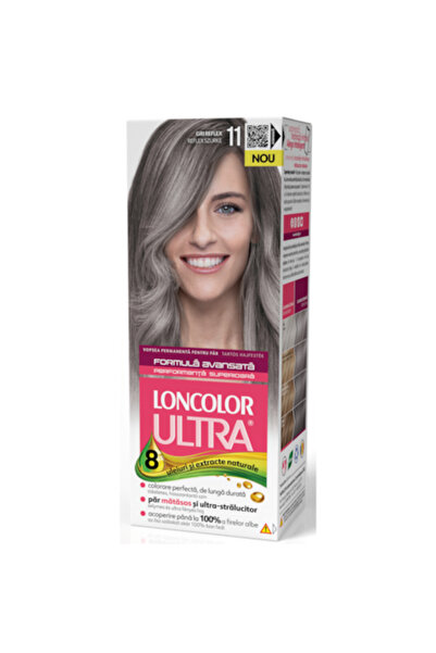 Loncolor Ultra Permanent Hair Dye 11 Grey Reflex, 100 ml