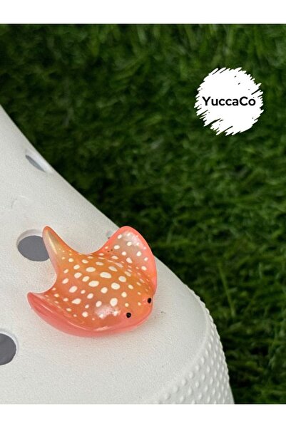 Crocs Vatoz Balıklı Üç Boyutlu Terlik Süsü/Vatozlu 3D Jibbtiz/Balık Hayvan Fi...