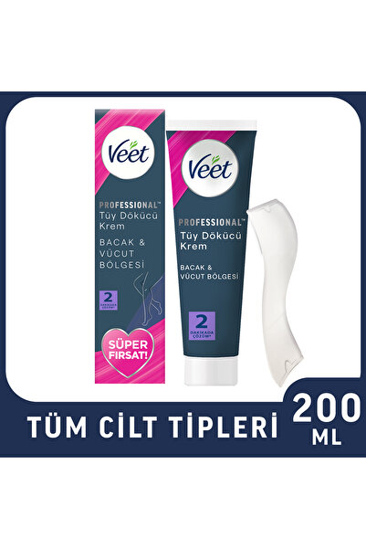 Veet Professional Tüy Dökücü Krem Hassas Ciltler 200 ml Süper Fırsat Paketi