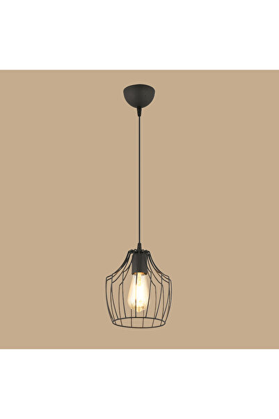 Bella Maison Forest Tekli Avize Siyah (20x65 cm)