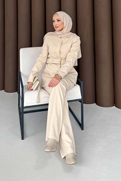 Melike Tatar Σετ με ζώνη και μπουφάν 32-3304