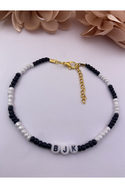 Store Kedi ve Küçük Irk Köpek Beşiktaş Taraftar Kum Boncuklu Uzatma Zincirli Kolye