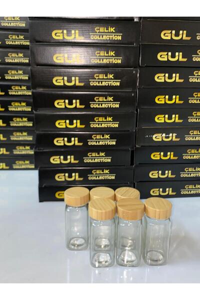 KAVEH 6-Piece Spice Jar Set with Bamboo Lids and Sprinkler Heads, Spice Rack with Labels