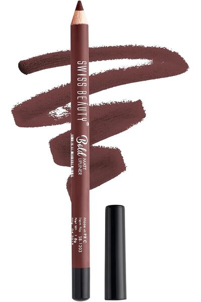 SWISS BEAUTY قلم تحديد شفاه جريء مطفي | يدوم طويلًا | لمسة نهائية مطفية | لا يسبب الجفاف | درجة اللون ١٤، ١٫٦ غرام