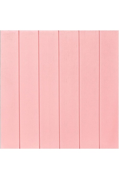 GOLD MARKET Set 10 Placi Tapet Autocolant 3D, din Rasina, Imitatie Lambriu, waterproof, 70 cm x 70 cm, Roz opal