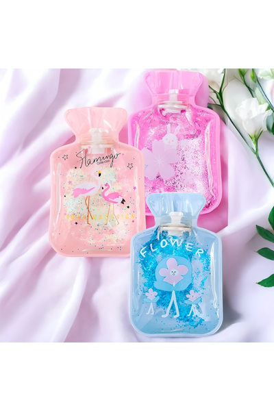 dealora Simli Şeffaf Mini Sıcak Su Torbası | Simli Mini Sıcak Su Torbası 12 x 18 cm