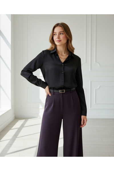 PERA MODA Cămașă cu suprafață din satin