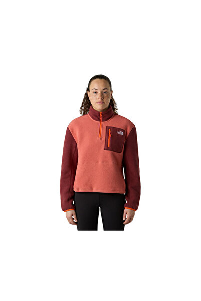 THE NORTH FACE W Yumiori 1/4 Zip Women's Outdoor Quarter Zip Fleece Top Nf0A8E89Eow1 Red