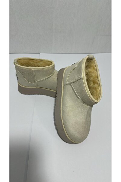 Tk Spor Kadın Ultra Mini İçi Kürklü Süet Bot 3cm