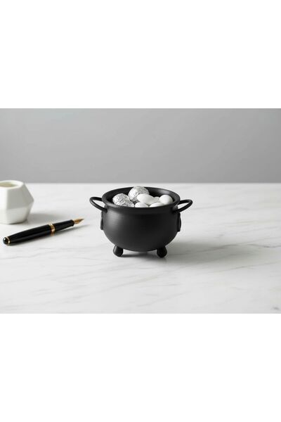 Home Cadı Kazanı Dekoratif Kase - Çok Amaçlı Şekerlik, Anahtarlık - Halloween...