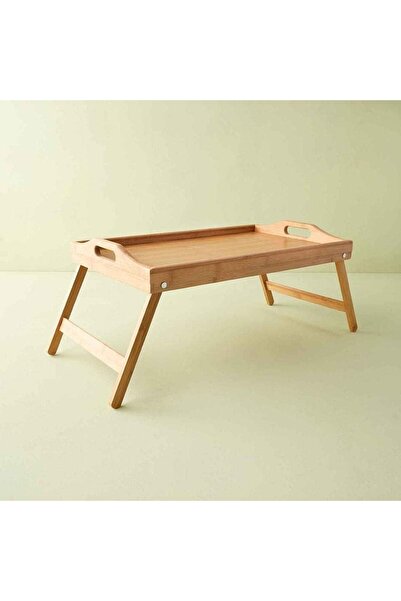 STOREMAX Modarush Folding Bamboo Bed Tray with Legs – Wooden Laptop, Book Rea...