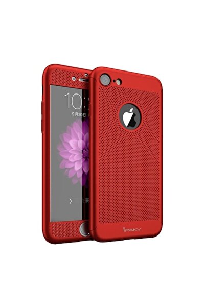 SOHO Husă IPAKY Full Cover 360 Air pentru Apple iPhone 7 (Roșu) + Sticlă Secu...