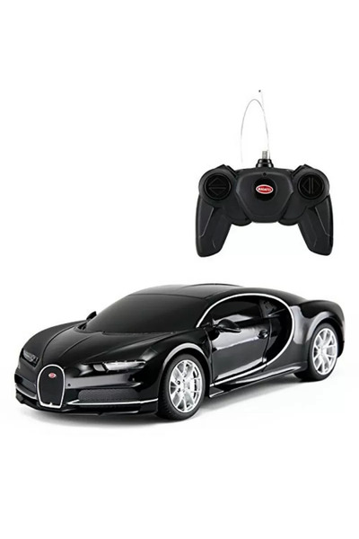 Rastar Bugatti Chiron čierne auto na diaľkové ovládanie v mierke 1:24