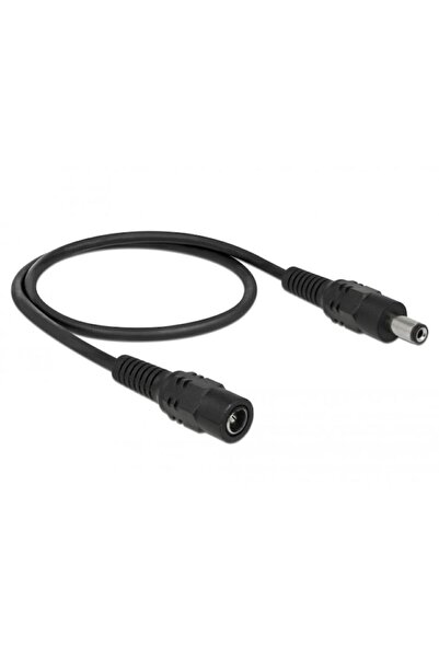 OEM DC power cable, 2 meter length, female-male connector, black