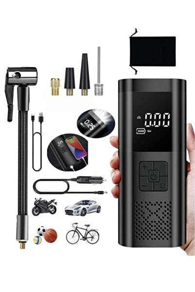 Generic Air Compressor Tire Inflator Pump Portable 150 PSI with LCD Dual Screen (Cordless)