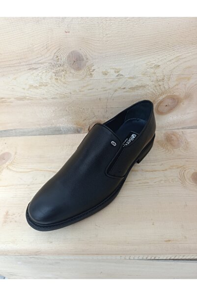 LİCCAS Men's Winter Classic Shoes Genuine Leather Rubber and Non-Slip Sole Slip-On Water Resistant